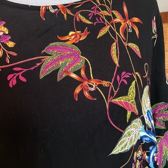 H&M Black Floral Ruffle Sleeve Dress 10 - Picture 6 of 10